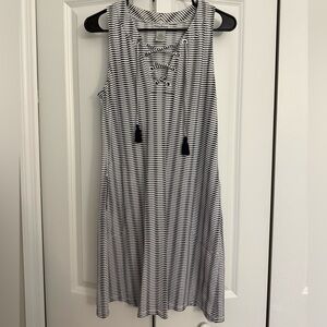 Tommy Bahama Navy and White Striped Top